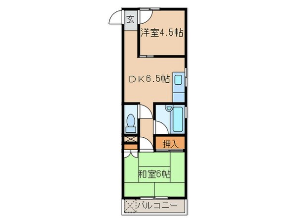 鎌田マンションの物件間取画像